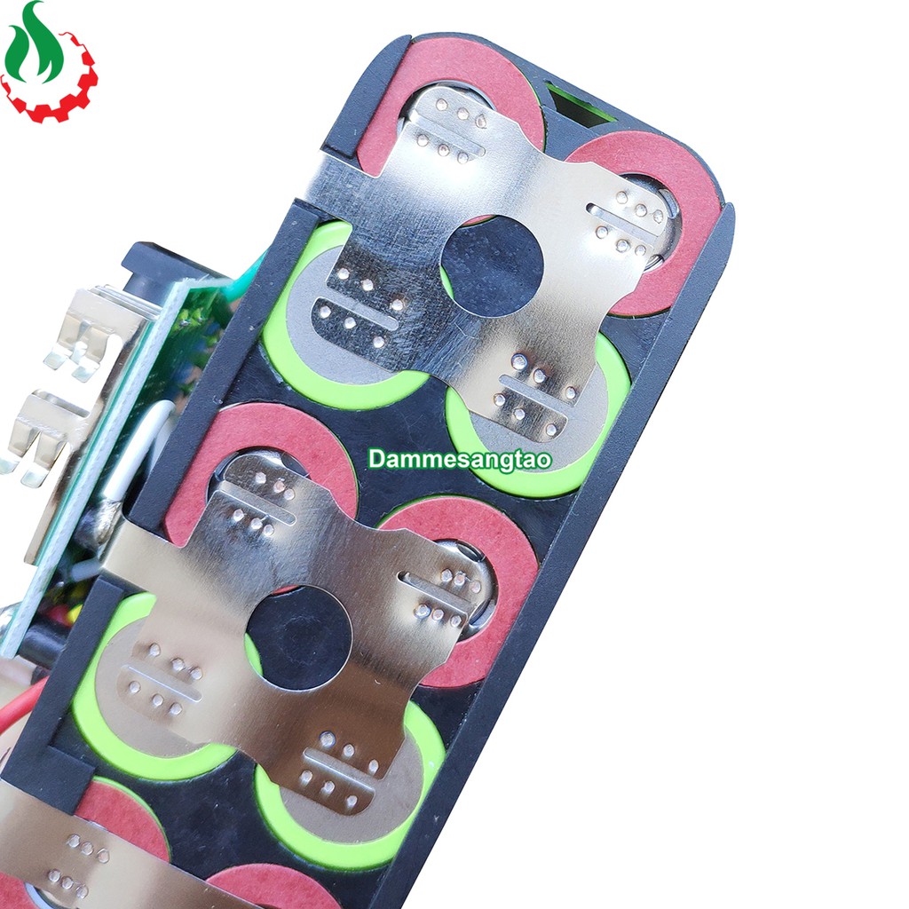 Khối pin 18V 5S2P 18650 dòng xả cao (Có khung)