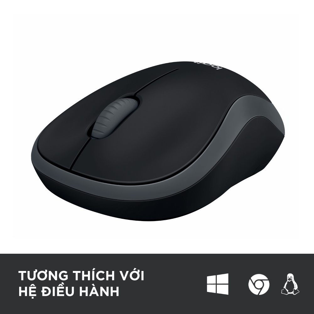 Chuột không dây Logitech dùng cho máy tính, laptop, chuột wireless nhỏ gọn tặng kèm miếng pad lót chuột - HAPOS