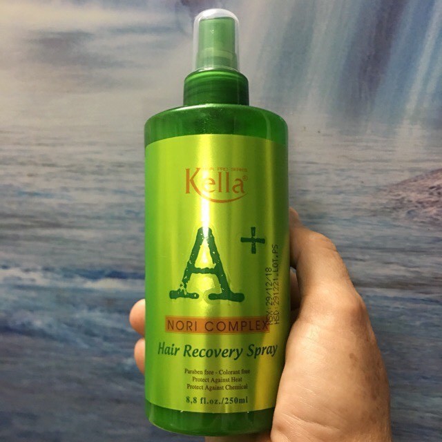Xịt dưỡng tóc Kella A+ Nori Complex Recovery Spray 250ml phục hồi tóc hư tổn, khô xơ