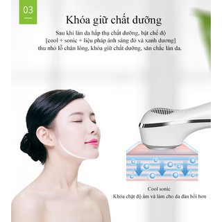 Máy Điện Di Nóng Lạnh Massage Ion Ánh Sáng Sinh Học Trẻ Hóa Da - D002