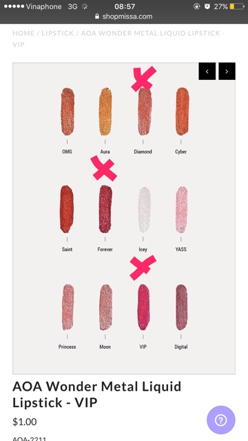 {XẢ HÀNG}Son kem lì AOA Mỹ | Thế Giới Skin Care