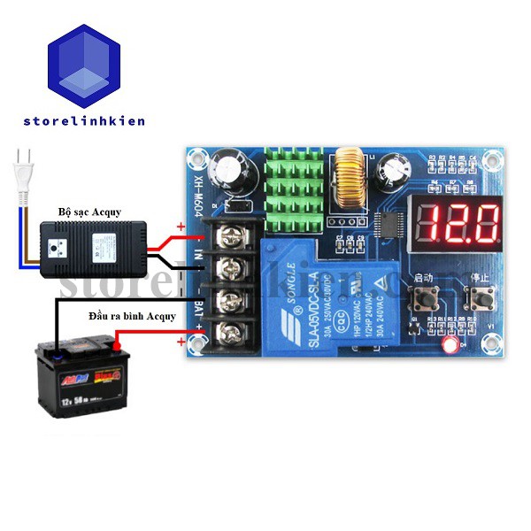 Mạch tự ngắt bảo vệ Acquy sạc XH-M604