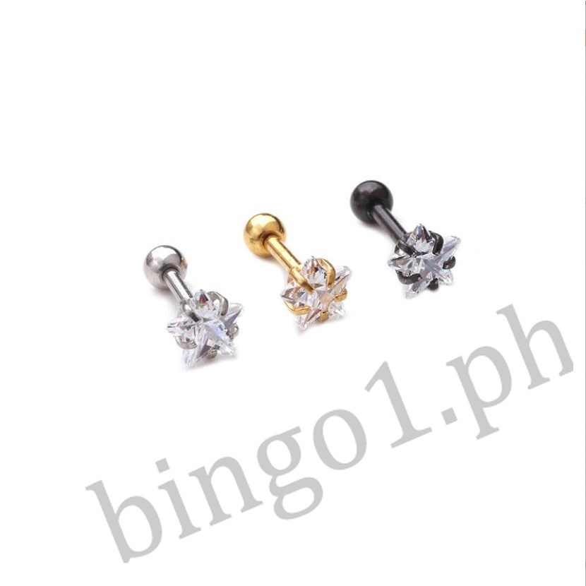 Đôi Bông Tai Hình Ngôi Sao Năm Cánh Bằng Titan Thời Trang