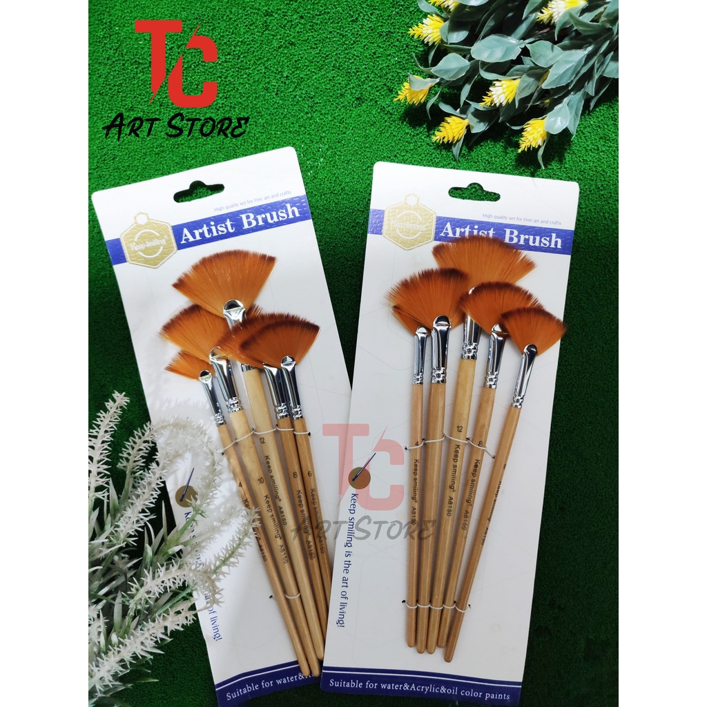 Bộ Cọ Quạt 5 Cây Keep Smiling Artist Brush No.8150