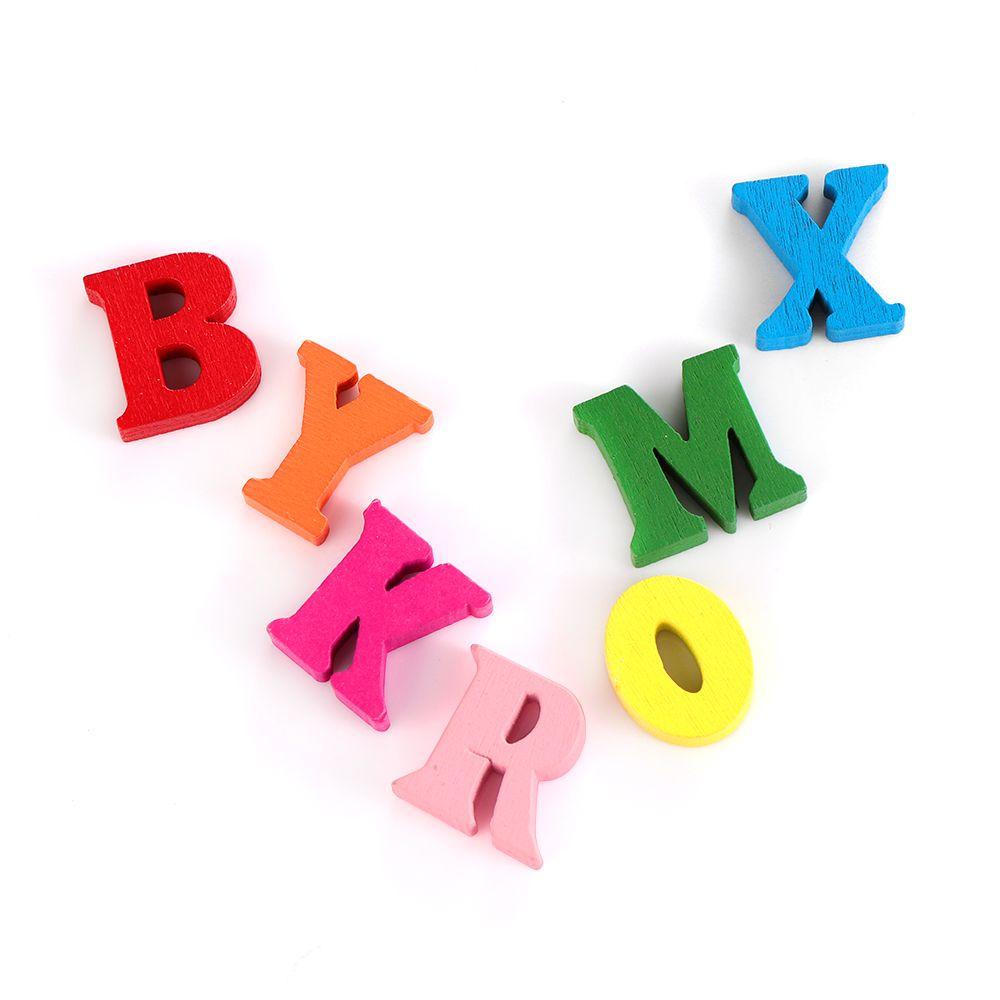 Bộ 100 Miếng Gỗ Hình Chữ Cái DIY Trang Trí Nhà Cửa Mới