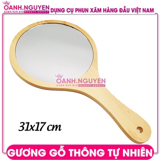 Gương Gỗ Thông Tự Nhiên Loại Đẹp - Dùng Phun Xăm, Trang Điểm