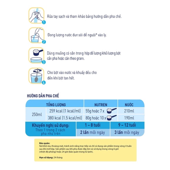 Sữa béo Nutren junior 800gr dành cho trẻ 1-10 tuổi Thuỵ Sỹ