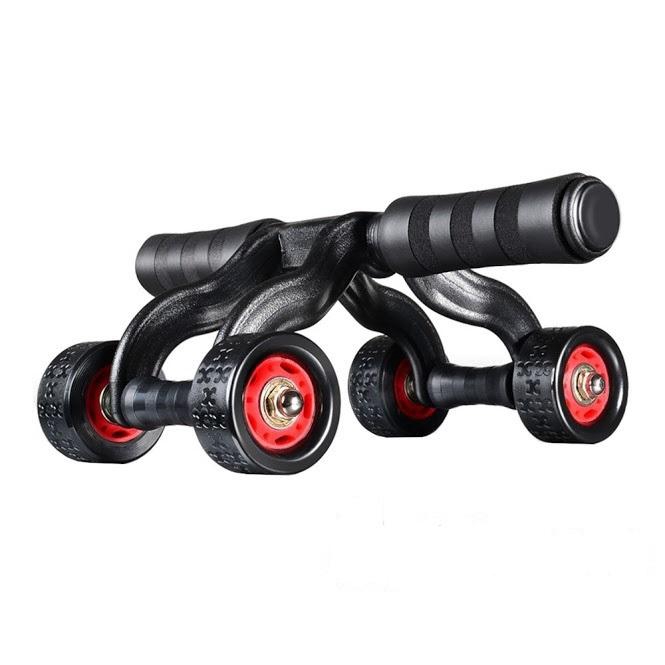 Con lăn 4 bánh tập cơ bụng chất liệu cao cấp hàng mới sản xuất  tặng tấm thảm lót chân
