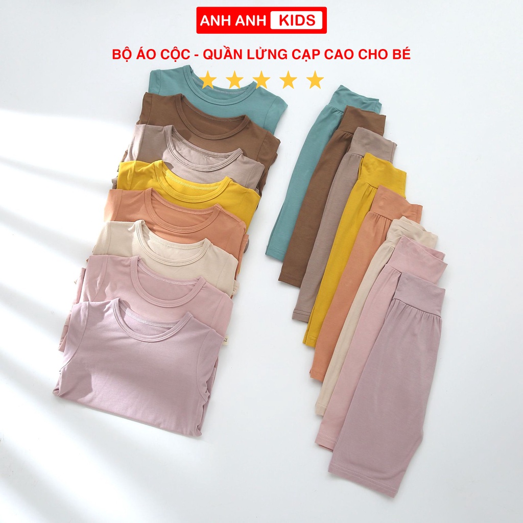 [HOT SALE] Bộ Lửng Cho bé trai - Bộ cho bé gái Cạp Cao Loại 1 Chất Thun Lạnh Cho Bé 2021 ANHANHKIDS - Minky mom