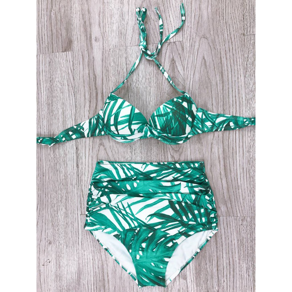 Bikini hai mảnh lá cọ cạp cao đẹp mặc đi biển đi bơi ( Hàng loại 1) | BigBuy360 - bigbuy360.vn
