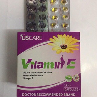 Viên Uống Vitamin E Hoa Cúc combo 3Hộp 100 viên.