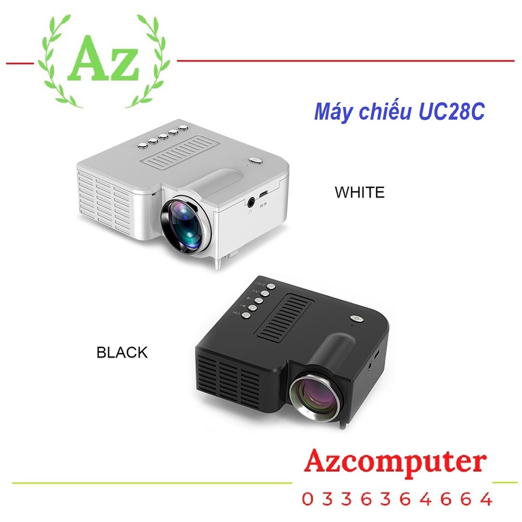 Máy chiếu mini tích hợp loa có đèn led UC28C - kết nối đầu thu HD biến nhà bạn thành rạp chiếu phim một cách dễ dàng