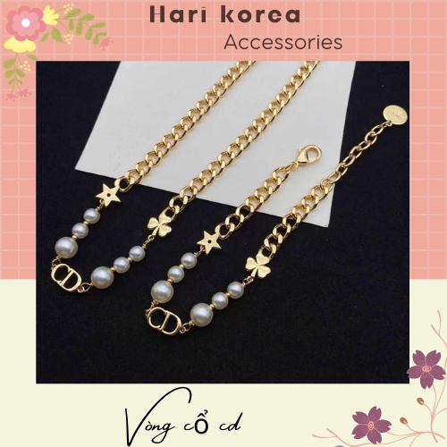 Choker CD Ngọc / Vòng Cổ CD Ngọc Thời trang sang chảnh ,phụ kiện trang sưc - Hari Korea Accessories