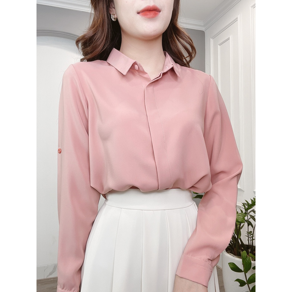 Áo Sơ Mi Yixun Cổ Đức Dài Tay Min House