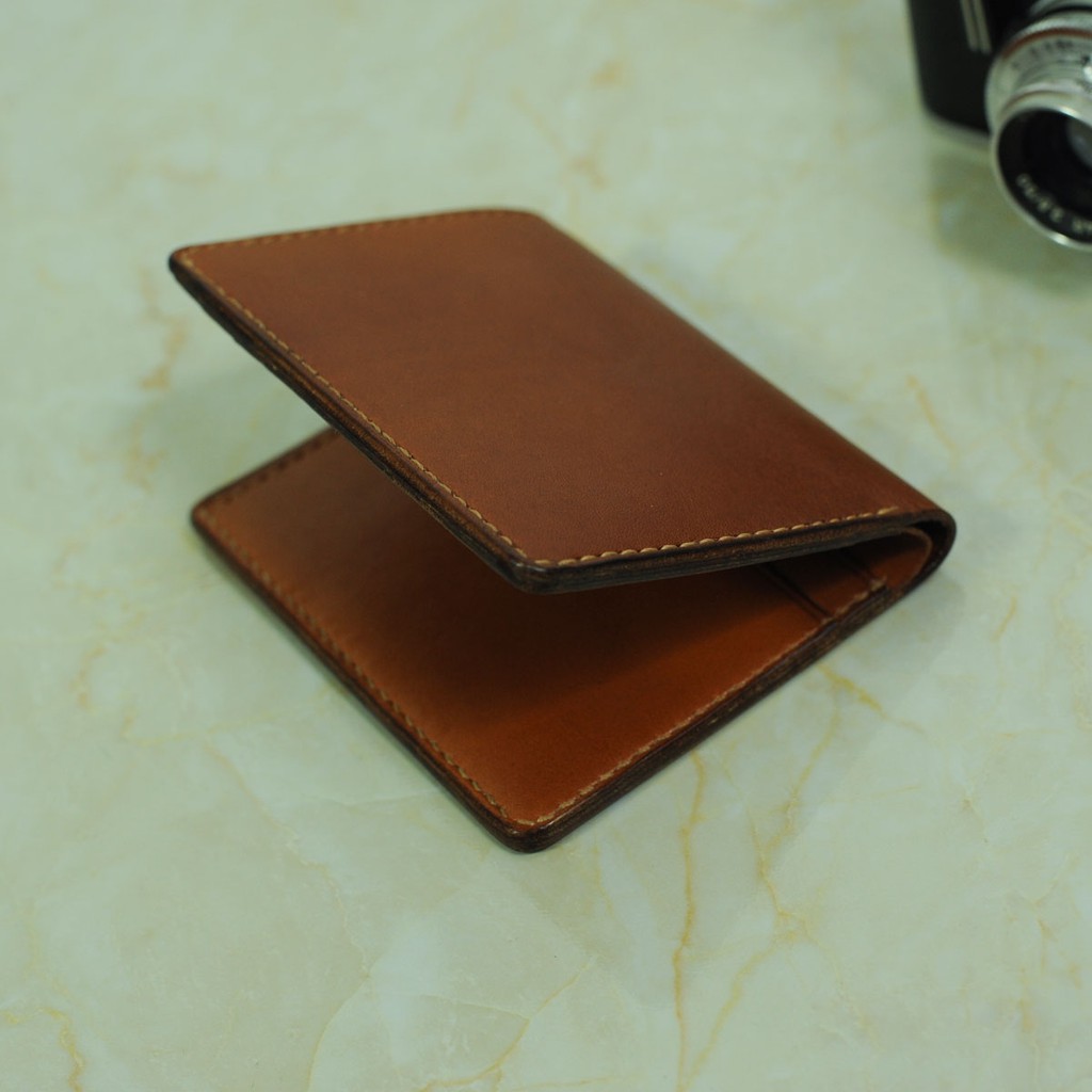 Ví da nam dáng đứng - Da bò nhập khẩu - Đồ da Handmade DTV112