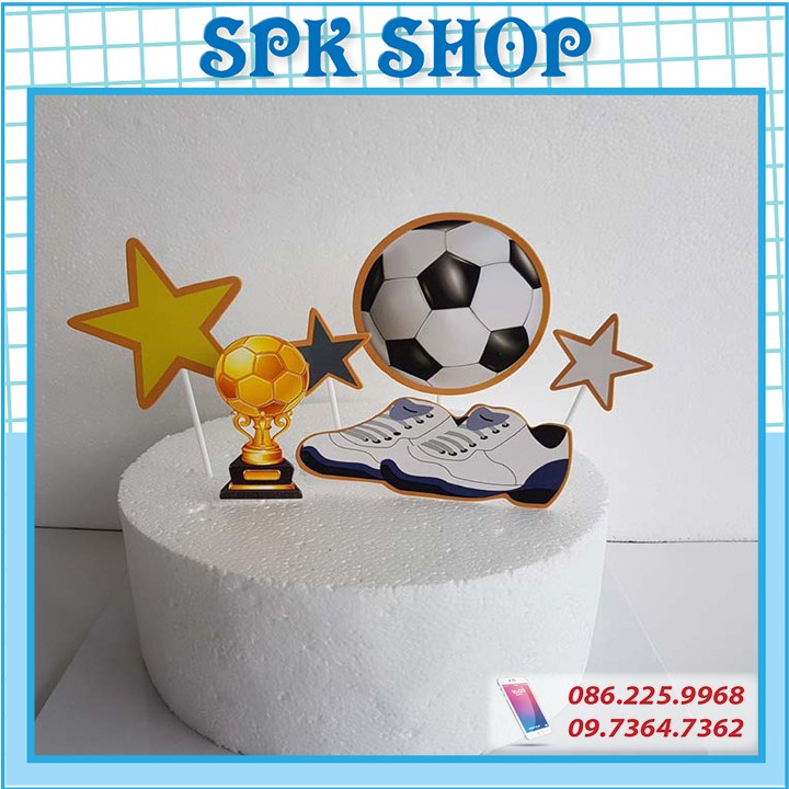 [FREESHIP❤️] Set cắm giấy bóng đá- Giày,bóng - Trang trí bánh sinh nhât bánh kem - SPK Shop