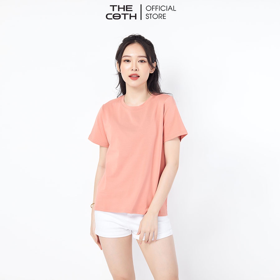 Áo Thun Trơn Nữ Hàng Hiệu Đẹp chất liệu Cotton Cao Cấp, Form rộng Cổ Tròn Cao Cấp mặc thoáng mát THE COTH