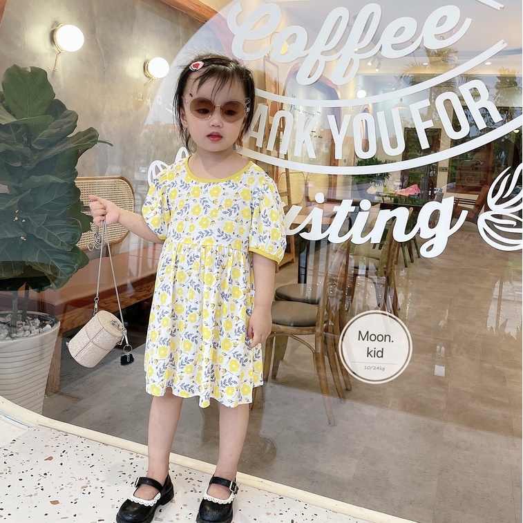 Váy đũi tơ bé gái nơ lưng từ 8-20kg