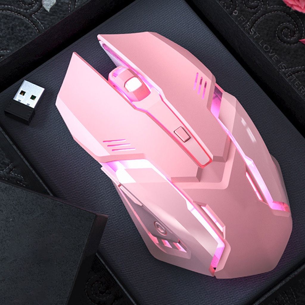 Chuột Không Dây Bluetooth 3 Chế Độ Sạc Usb Dễ Thương Cho Nữ