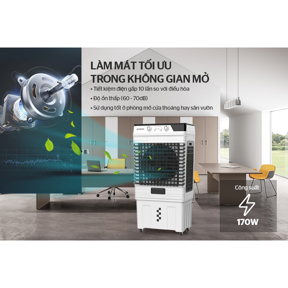 {FREESHIP} NEW 2021 Quạt điều hòa - Máy làm mát không khí Sunhouse SHD7759, làm mát nhanh, tiết kiệm điện