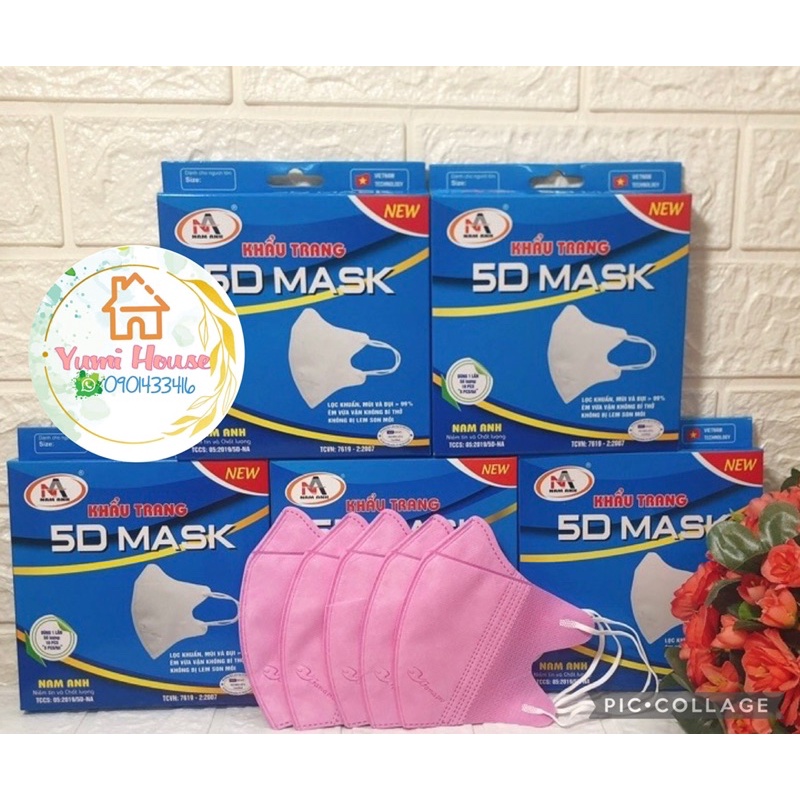 [GIÁ SỈ] Thùng 100 hộp (hộp 10 cái) Khẩu trang 5D Mask FAMAPRO quai thun