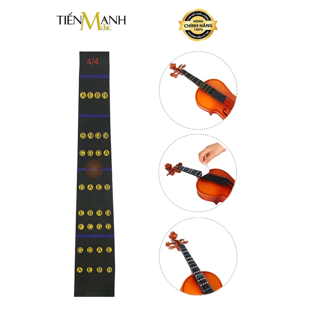 Miếng Dán Nốt Nhạc Bàn Phím Cho Đàn Violin - Decal, Sticker Đánh Dấu Vị Trí Note Cho Đàn Vĩ Cầm Size 4/4, 3/4, 1/2, 1/4