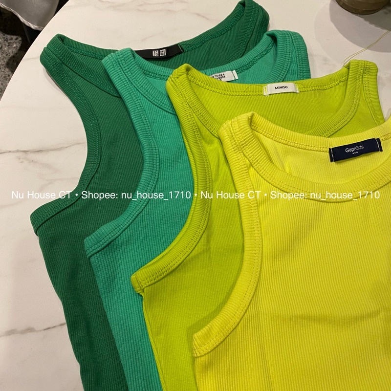 Áo croptop ba lỗ nữ thun gân tăm áo ba lỗ ngược kèm clip và ảnh thật