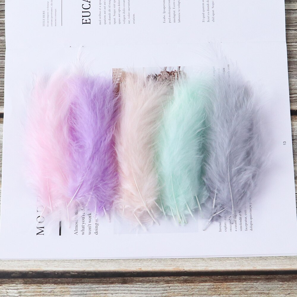 Set 100 Lông Vũ Nhỏ Nhiều Màu Sắc Làm Đồ Thủ Công Trang Trí Đám Cưới
