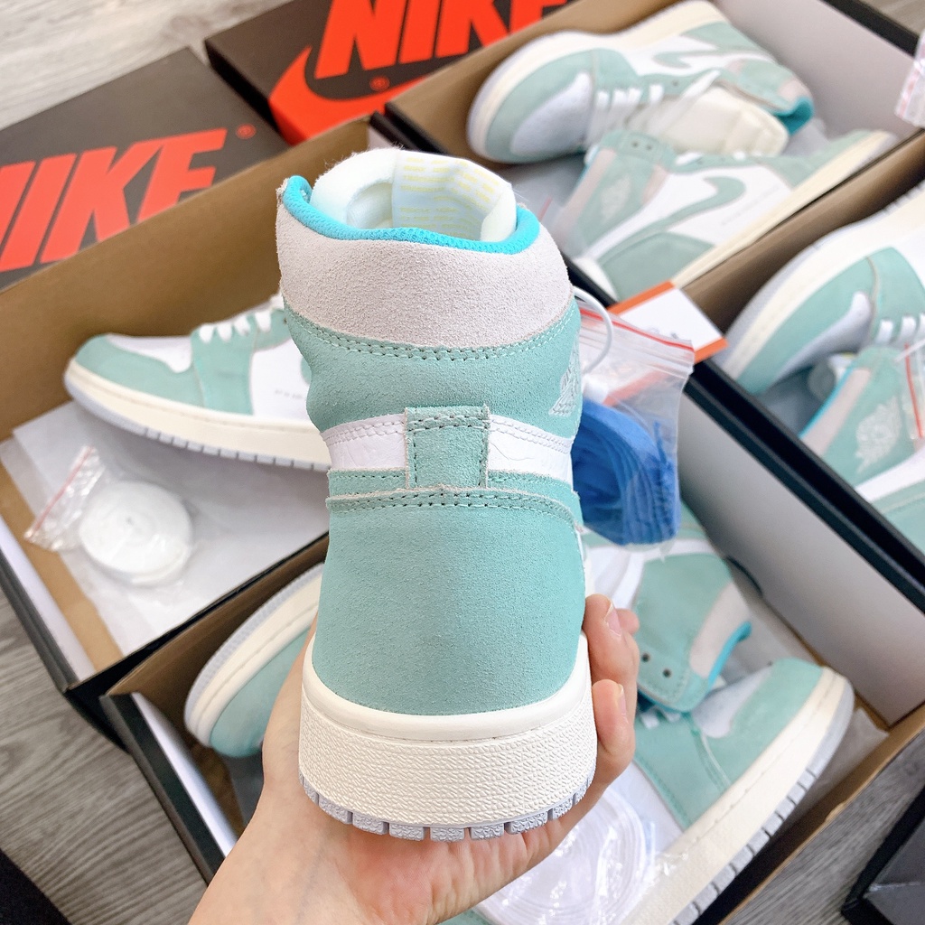 [ẢNH THẬT] Giày Jordan 1 Retro High Turbo Green Xanh Da Lộn Giày Thể Thao Nam Nữ Cao Cổ Full Phụ Kiện
