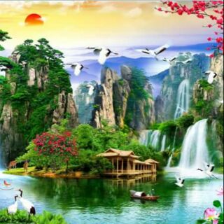 Tranh dán tường 3d trang anh