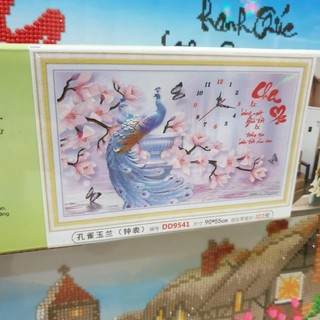 Tranh đính đá cao cấp cha mẹ . kích thước: 90cm x 55 cm