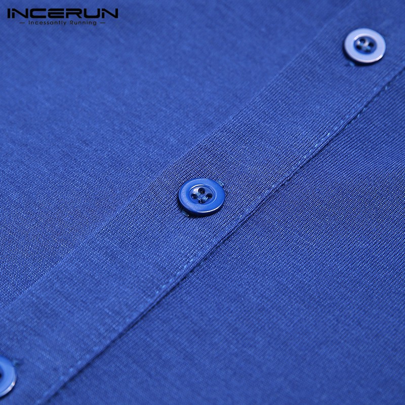 Bộ Áo Liền Quần Incerun Dài Tay Màu Trơn Cho Nam