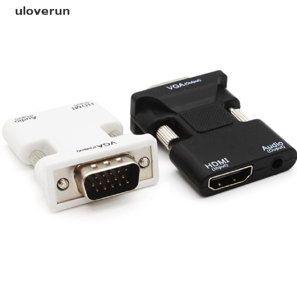 Bộ chuyển đổi âm thanh cổng HDMI sang đầu VGA Uloverun hỗ trợ đầu ra tín hiệu 1080P vn