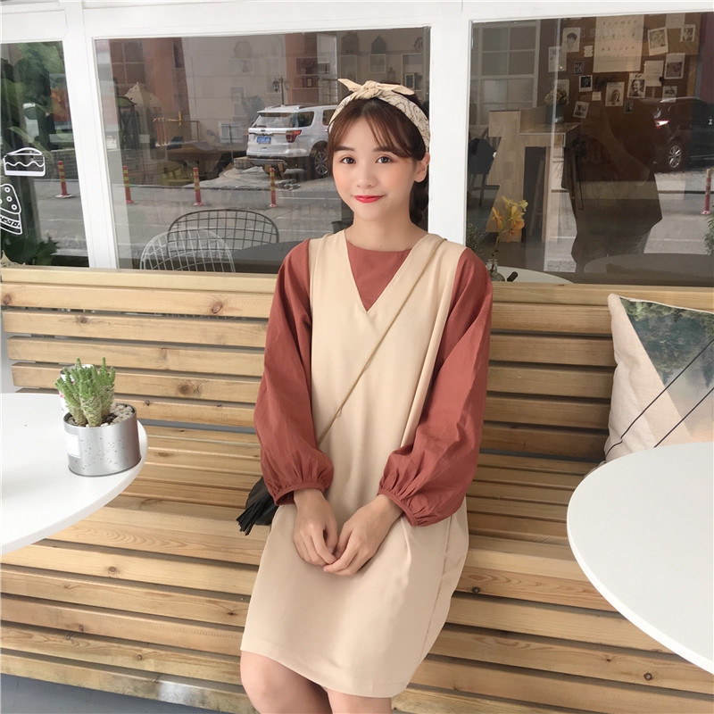 Đầm Xiaozhainv Tay Dài Phong Cách Hàn Quốc | BigBuy360 - bigbuy360.vn