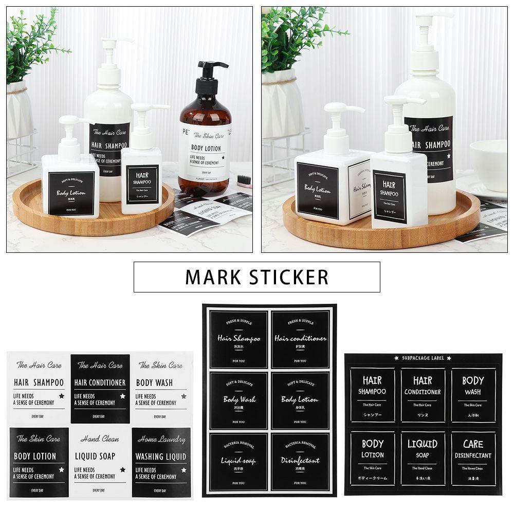 Nhãn Dán Bình Đựng Dầu Gội / Sữa Tắm Tự Dính Chống Ẩm Chăm Sóc Da Phong Cách Bắc Âu MXGOODS