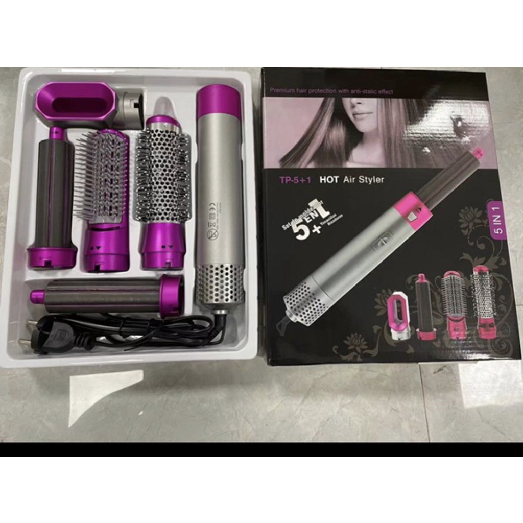 [Bảo hành 6 tháng]Máy tạo kiểu tóc đa năng 5 in 1 Hot Air Styper, máy sấy, máy uốn phồng, uốn xoăn