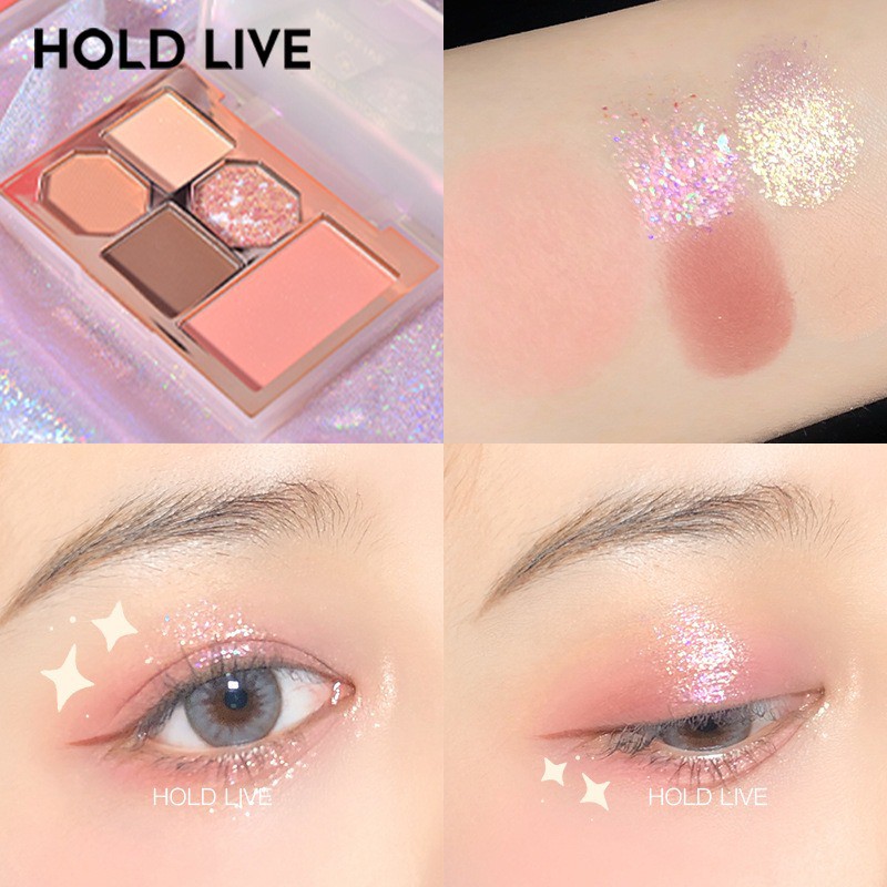 (Hàng Mới Về) Bảng Phấn Trang Điểm Mắt / Má Hồng Chống Thấm Nước Thương Hiệu Hold Live | BigBuy360 - bigbuy360.vn