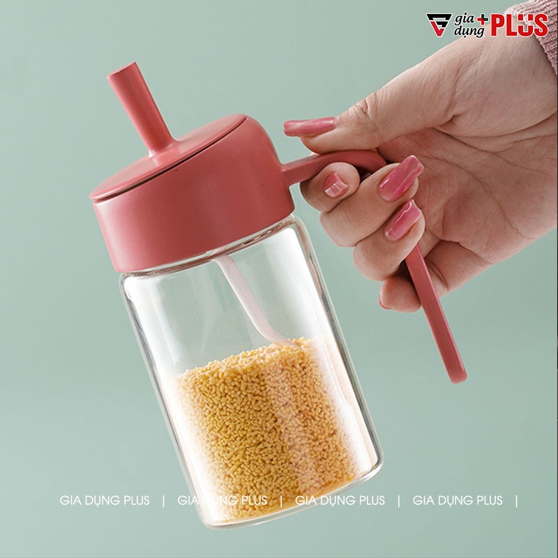 Lọ Đựng Gia Vị Thuỷ Tinh Borosilicate Muỗng Nắp Thông Minh | Mẫu Mới Nhất 2022
