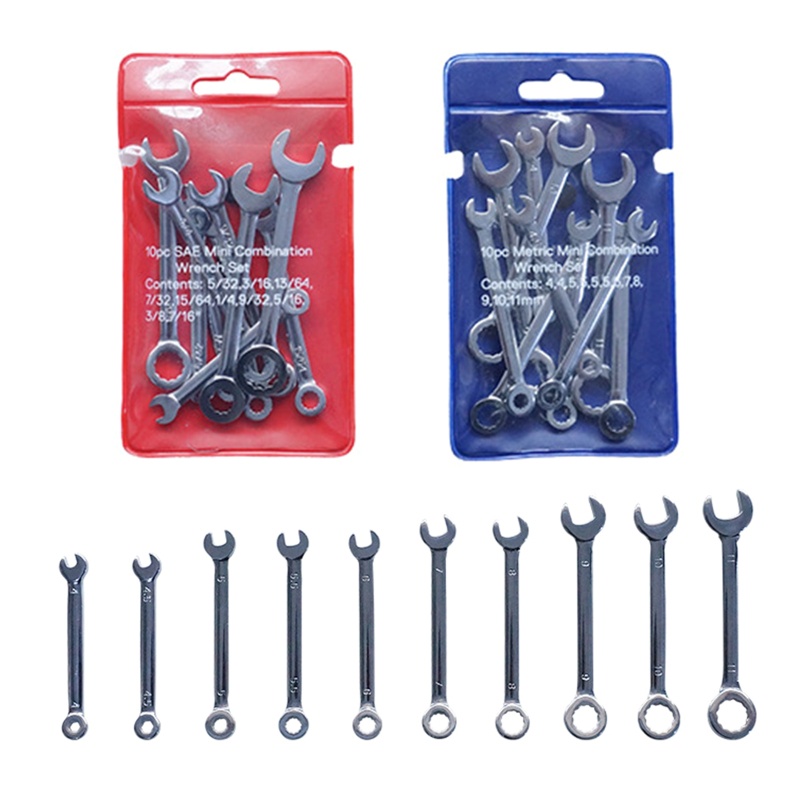 Set 10 Cờ Lê Mini 4-11mm Bằng Thép Các Bon Chất Lượng Cao