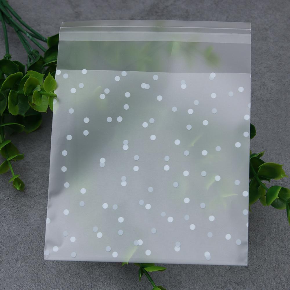 Set 100 Túi Nhựa Đựng Bánh Kẹo Họa Tiết Chấm Bi