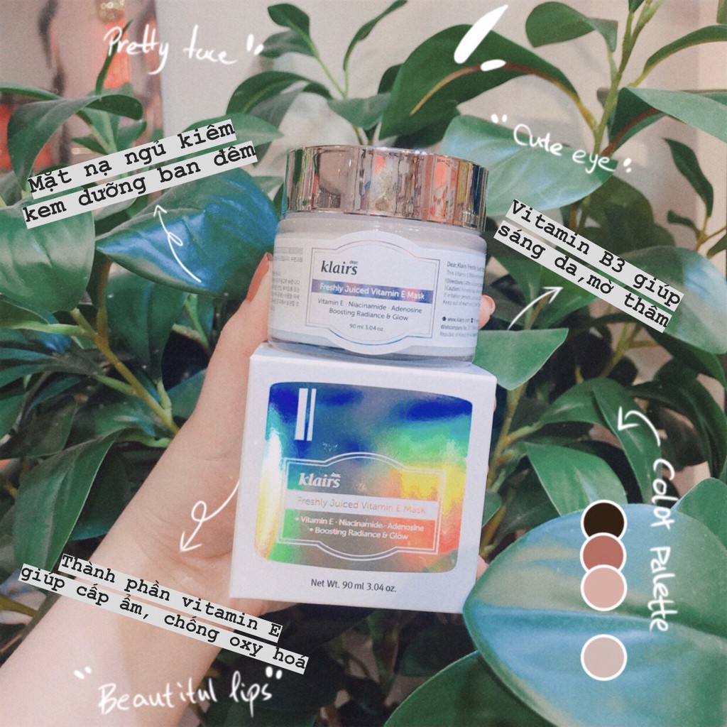 Mặt Nạ Ngủ Klairs Freshly Juiced Vitamin E Mask 90g