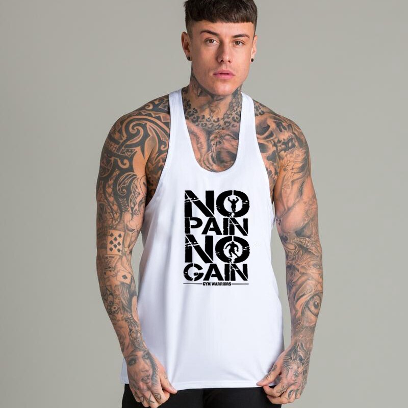 Gyms Fitness Sleeveless Shirt Tank Tops Men Sport Vest Singlet Solid Cotton Muscle Undershirt Clothing Bodybuilding Mesh Shirt