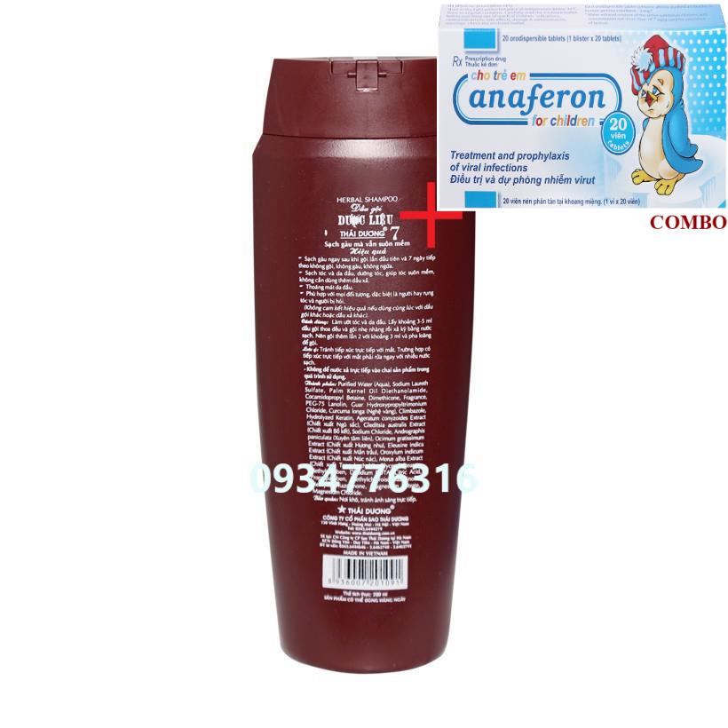 Combo Chim cánh cụt Nga+ ✅ Dầu gội dược liệu Thái Dương 7 NÂU 200ML