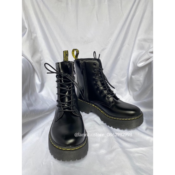 Sẵn 36 37 - Boot martin đế 4,5cm-viền chỉ vàng