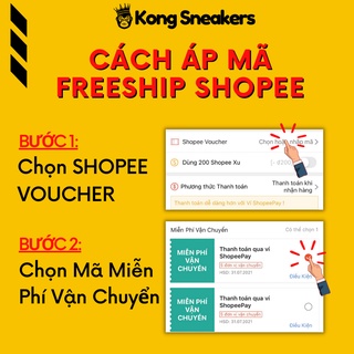 Giày Thể Thao Nam Nữ Trắng Full Basic Kong Sneaker.