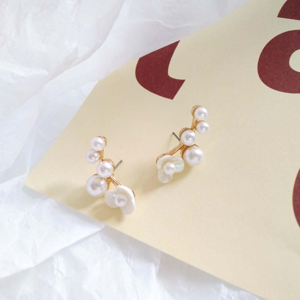 USNOW Bông Tai Hình Hoa Vỏ Sò Bằng Acrylic Thời Trang Cho Nữ