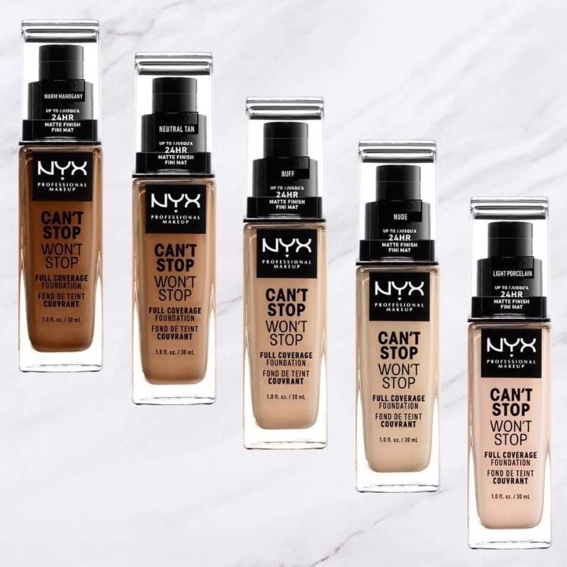 Kem Nền NYX Professional Makeup Can’t Stop Won’t Stop Full Coverage Foundation [ Hàng Auth ]