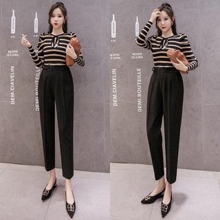 Quần tây nữ baggy đai vuông bọc siêu xinh