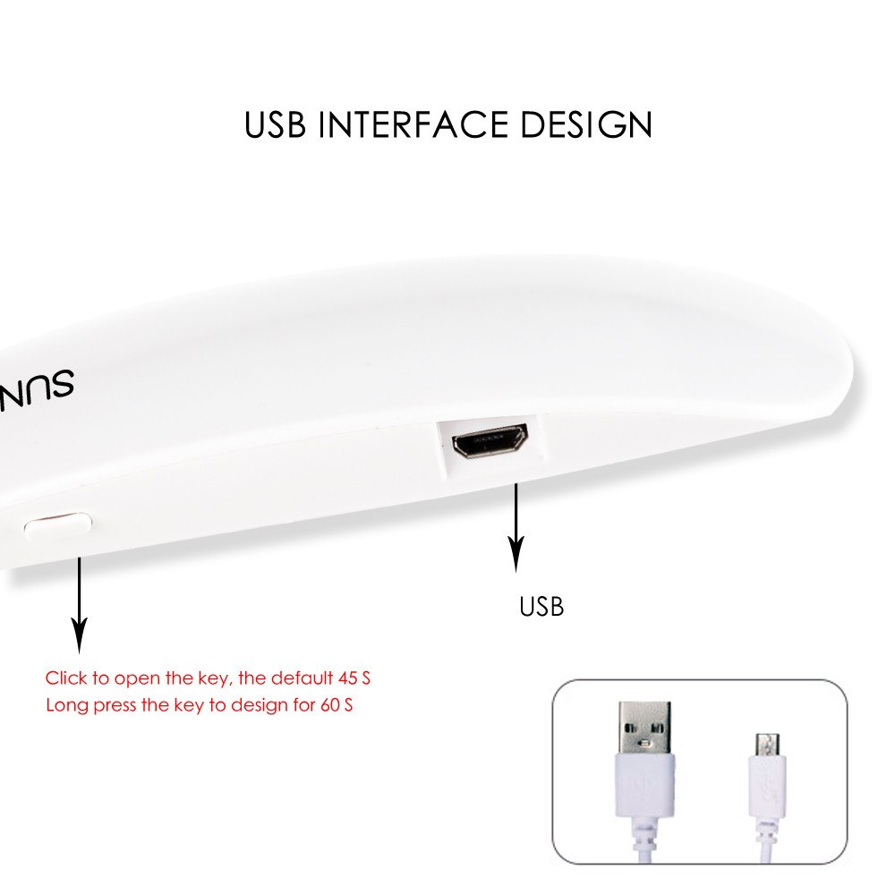 Máy hơ Gel, đèn UV led SUN mini 6W