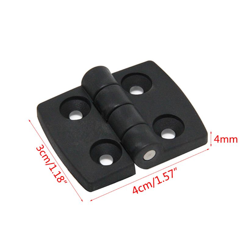 Set 10 Bản Lề Cửa Mini Bằng Nhựa Màu Đen